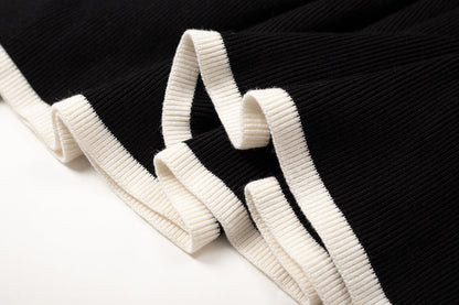 Suspender skirt autumn and winter atmosphere wear 2025 new sweet hot girl one shoulder sweater knitted dress R0023