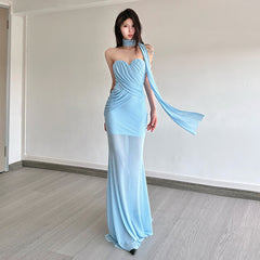 Fashion Blue Women‘s Dress  S618