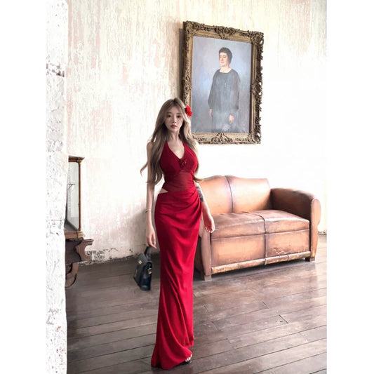 Fashion Red Women‘s Dress S335