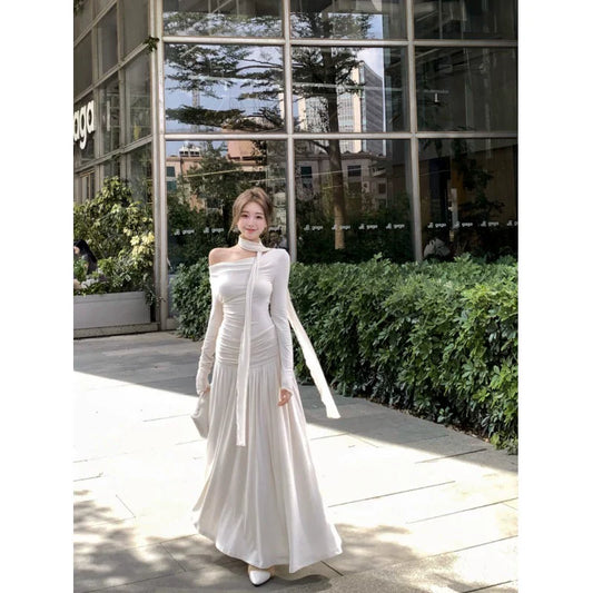 Fashion White Women‘s Dress S431