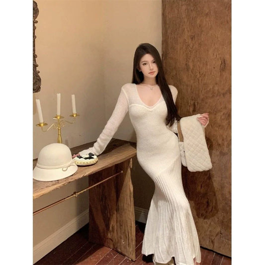 Fashion White Women‘s Dress S433