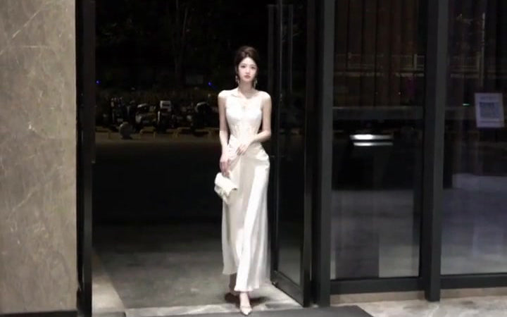 Temperament suspender dress lace patchwork waist slim banquet dress skirt R0519