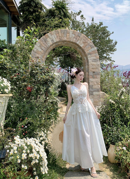 Temperamental high-end dress gentle style beautiful embroidered dress R0648