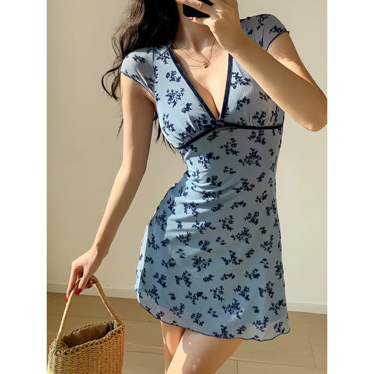 Fashion Blue Women‘s Dress  S626