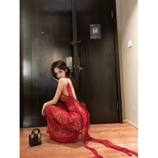 Fashion Red Women‘s Dress S340