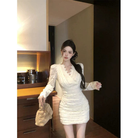 Fashion White Women‘s Dress S436
