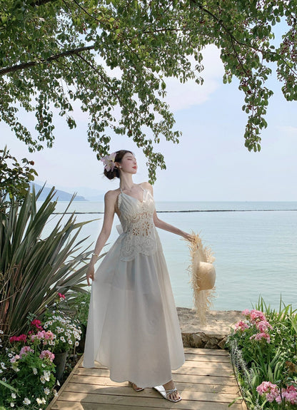 Temperamental high-end dress gentle style beautiful embroidered dress R0648
