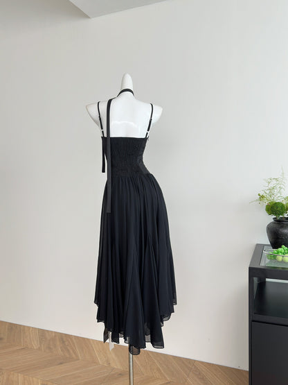 Cute A Line Spaghetti Straps Chiffon Summer Beach Dress Holiday Party Outfits For Girls DP1401