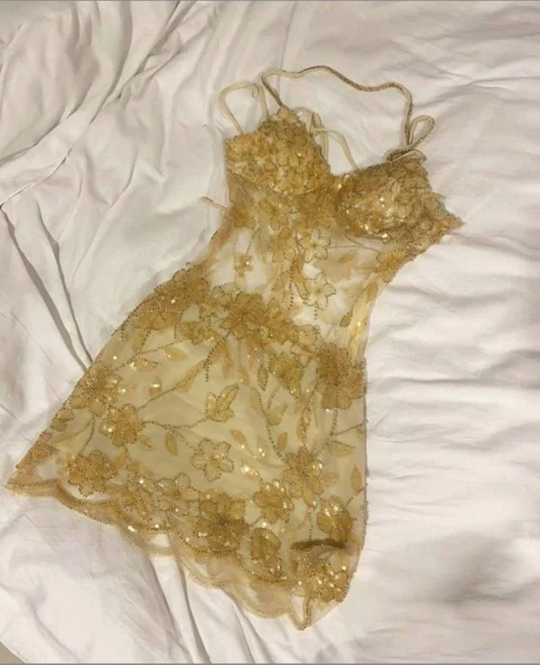 Pretty Spaghetti Straps Pink Sequin Grade Homecoming Dress Short Birthday Outfits Cocktail Dress S348