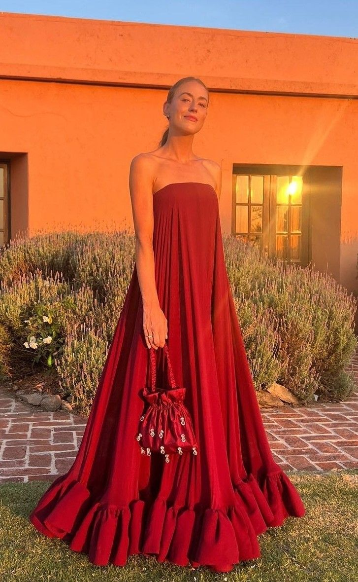 Pretty Burgundy Strapless A Line Party Evening Dress Formal Prom Dress Y8468