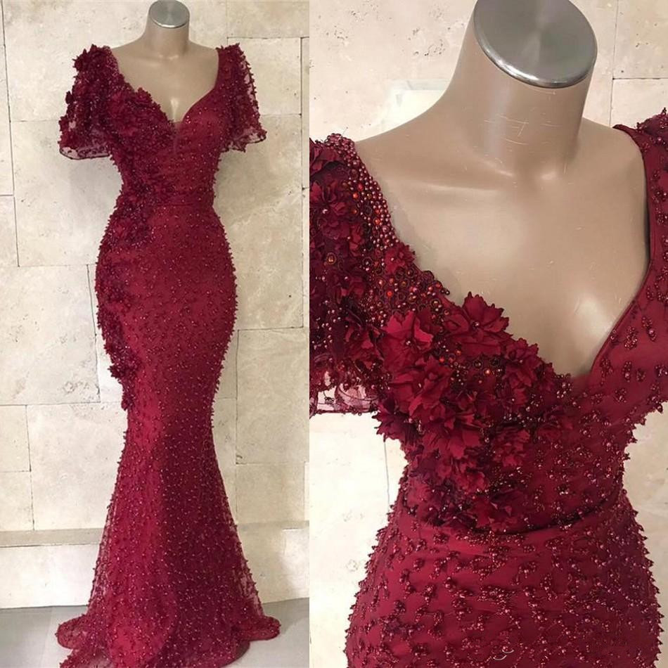 Wrap V Neck Sheath Evening Dress with Beads Petals Y956