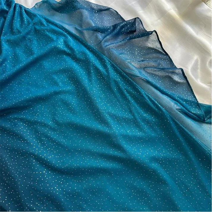 Charming Halter Ombre Green Chiffon Long Prom Dress Party Evening Gown cc1399
