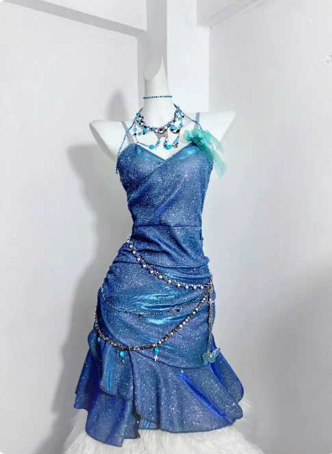 Pretty Homecoming Dress Spaghetti Straps Sequins Prom Dress Back to School Outfits Party Dress  D6150
