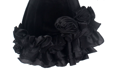 Pretty Homecoming Dress Spaghetti Strap Flower Cascade Prom Dress Back to School Outfits Party Dress  D6201