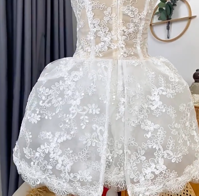 Elegant Homecoming Dress Sweetheart Lace Prom Dress Back to School Outfits Party Dress  D6204