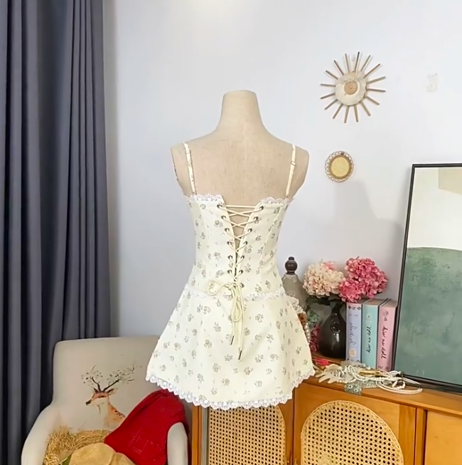 Simple Homecoming Dress Spaghetti Strap Lace Prom Dress Back to School Outfits Party Dress  D6208