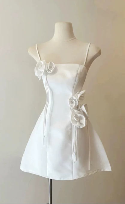 Elegant Homecoming Dress Spaghetti Strap Prom Dress Back to School Outfits Party Dress  D6266
