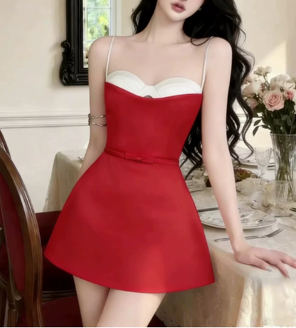 Simple Homecoming Dress Spaghetti Strap Prom Dress Back to School Outfits Party Dress  D6286