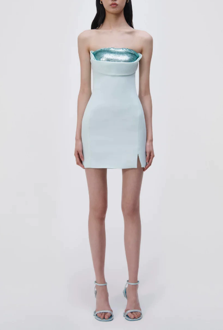 New Homecoming Dress Strapless Dress Back to School Outfits Party Dress  D6340