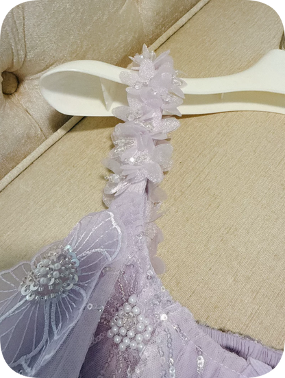 New Homecoming Dress Sheer Straps Flower Beading Dress Back to School Outfits Party Dress  D6348