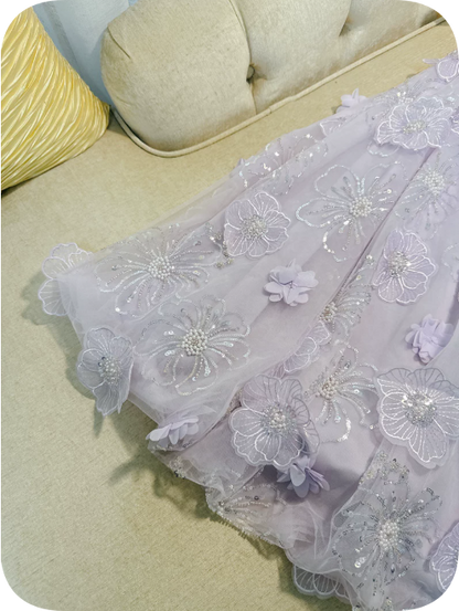 New Homecoming Dress Sheer Straps Flower Beading Dress Back to School Outfits Party Dress  D6348