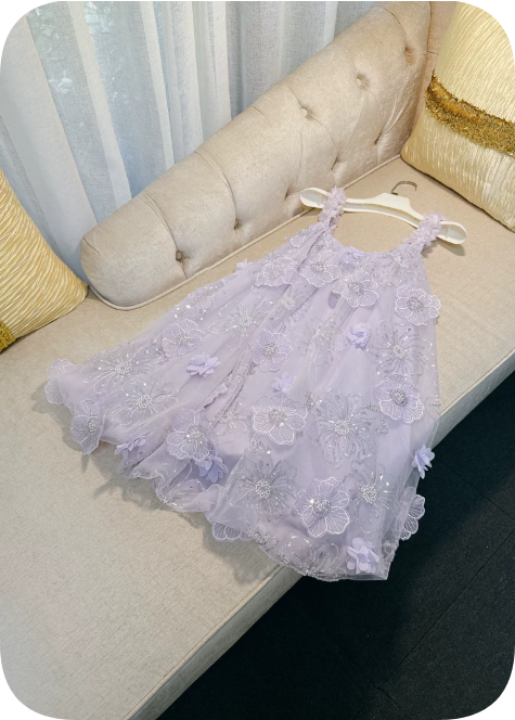 New Homecoming Dress Sheer Straps Flower Beading Dress Back to School Outfits Party Dress  D6348