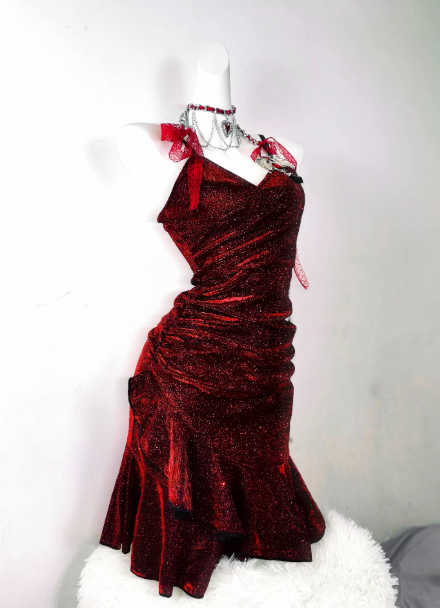 Pretty Homecoming Dress Spaghetti Strap Hugging Back to School Outfits Party Dress  D6441