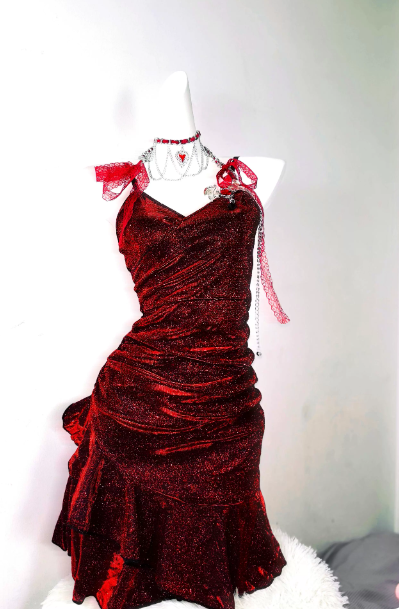Pretty Homecoming Dress Spaghetti Strap Hugging Back to School Outfits Party Dress  D6441