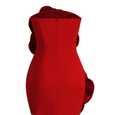 Pretty Homecoming Dress Strapless Bowknot Back to School Outfits Party Dress  D6518