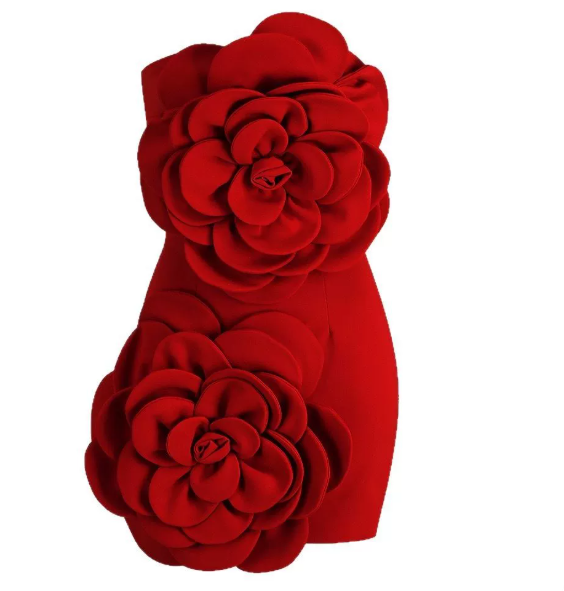 Pretty Homecoming Dress Strapless Bowknot Back to School Outfits Party Dress  D6518
