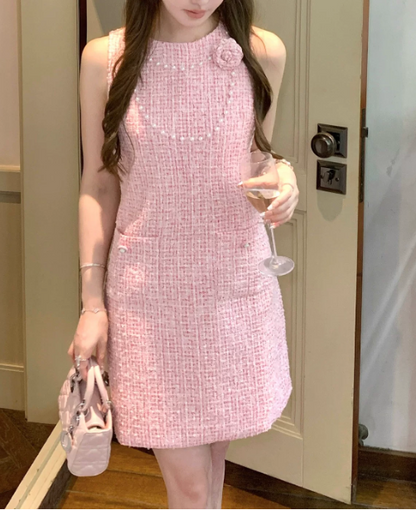 Elegant Homecoming Dress Jewel Pearl Back to School Outfits Party Dress  D6520