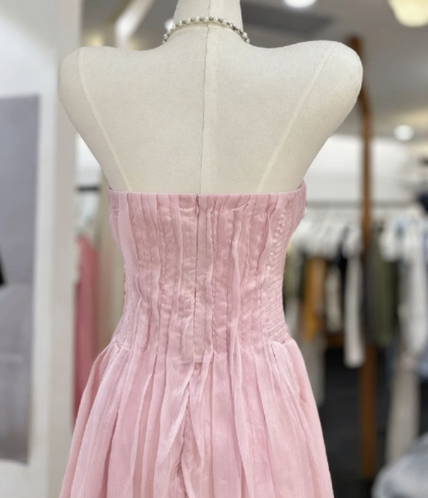 Simple Homecoming Dress Sweetheart Pleated Back to School Outfits Party Dress  D6563