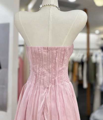 Simple Homecoming Dress Sweetheart Pleated Back to School Outfits Party Dress  D6563