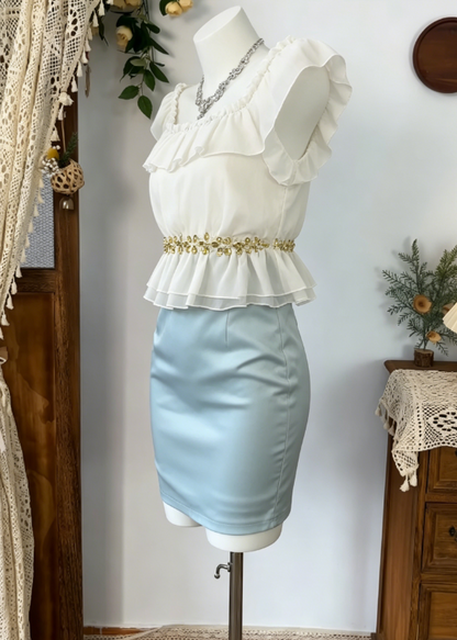 Simple Homecoming Dress Square Rinestone Back to School Outfits Party Dress  D6593