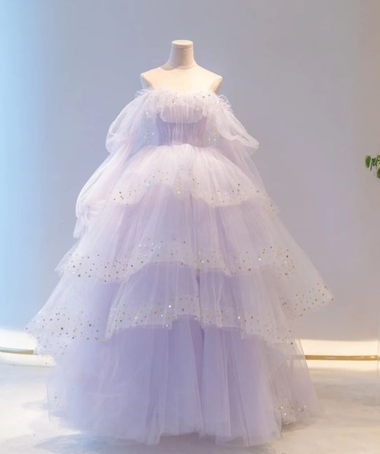 Women s tulle long ball gown prom dresses