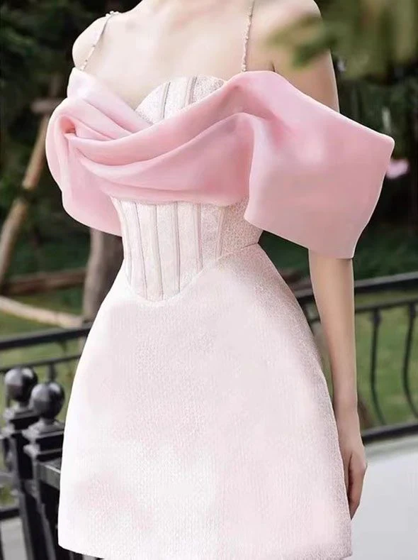 Sparkly Draped Off The Shoulder Mesh Tulle Bustier Bodice Bodycon Dress short prom dress Elegant Dresses Party Gown