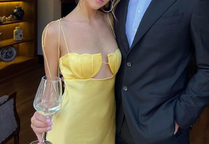 Yellow Party Prom Dress Fashion Evening Gown