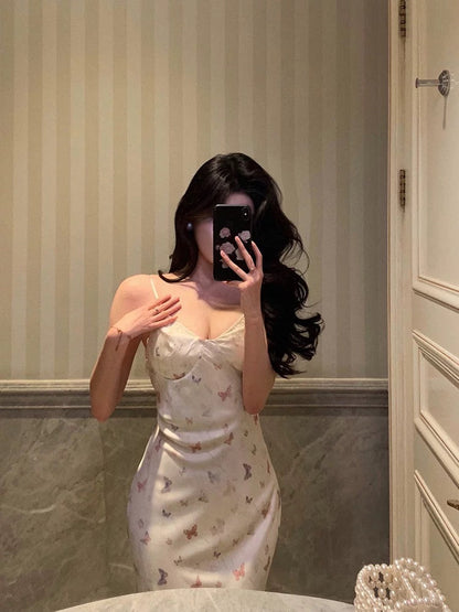 Classy Sheath Spaghetti Straps Floral Long Prom Dresses Birthday Outfits Evening Gown