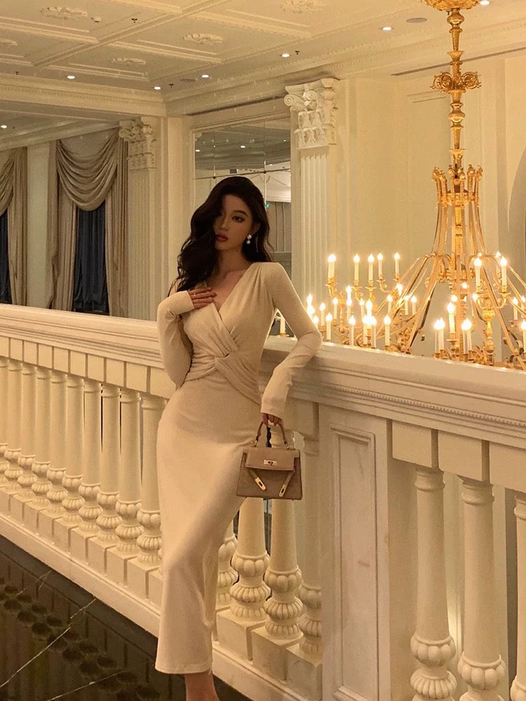 Classy Sheath V Neckline Prom Dresses Birthday Outfits Evening Gown