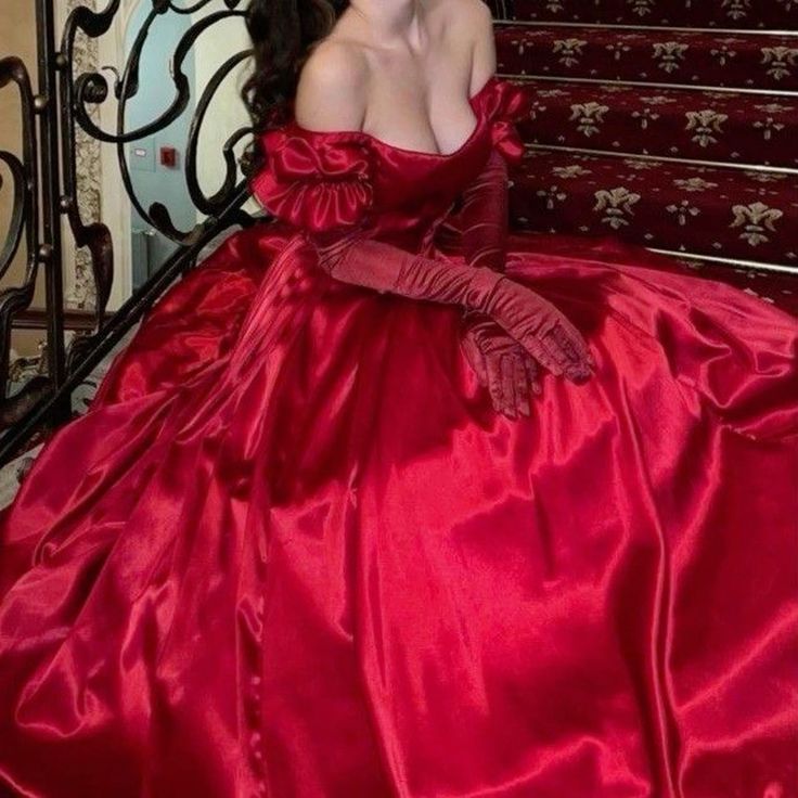 Classy Ball Gown Off The Shoulder Burgundy Satin Evening Gown Prom Dresses