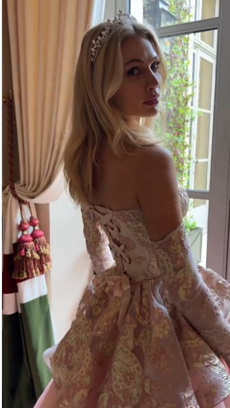 Pretty Ball Gown Strapless Pink Long Lace Prom Dresses Formal Evening Dress