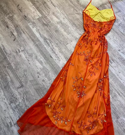 Pretty A Line Halter Tulle Long Prom Dresses Formal Evening Dresses SD2712