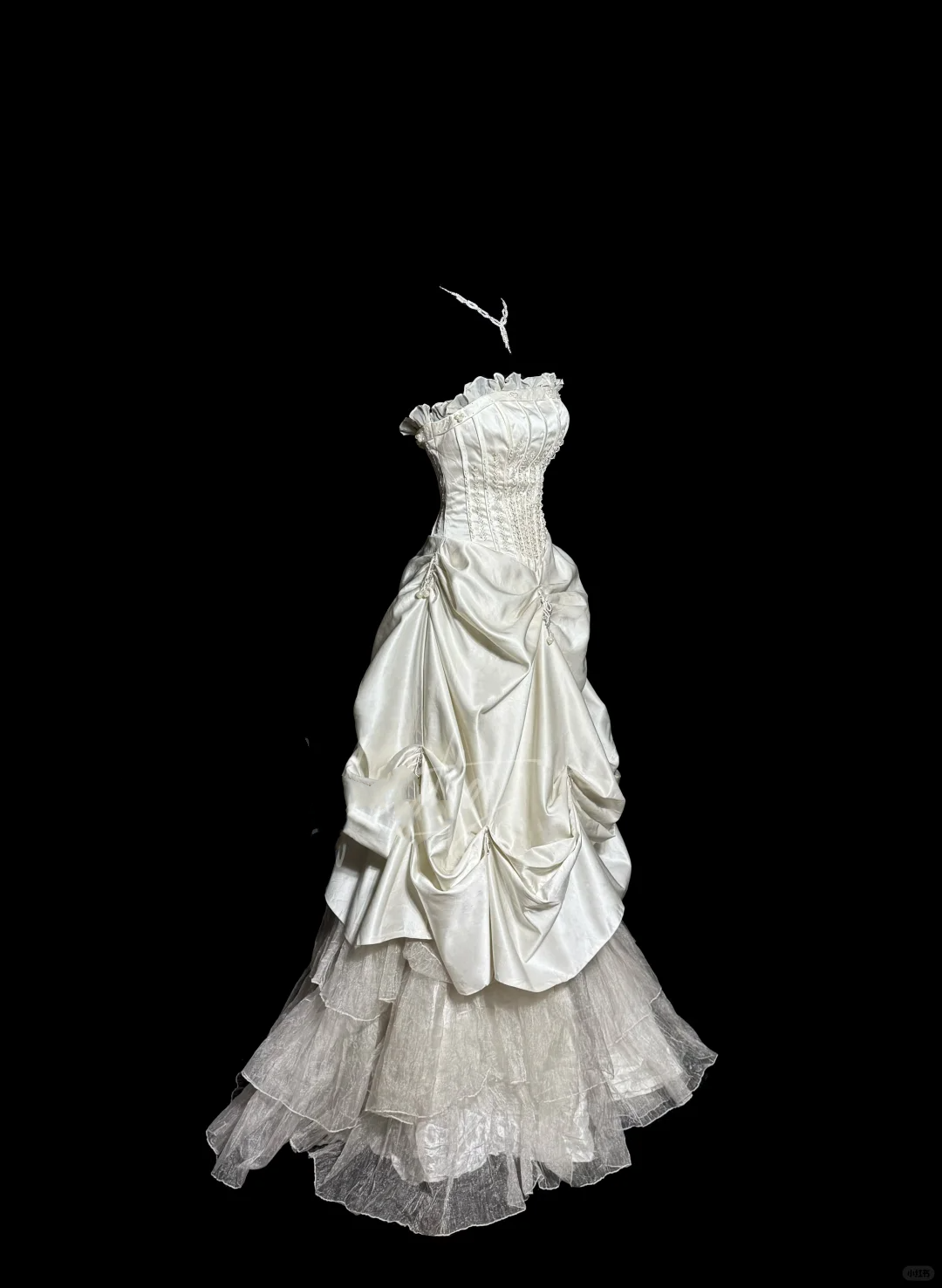 Chic Ball Gown Strapless Taffeta Ivory Long Wedding Dress Bridal Dresses