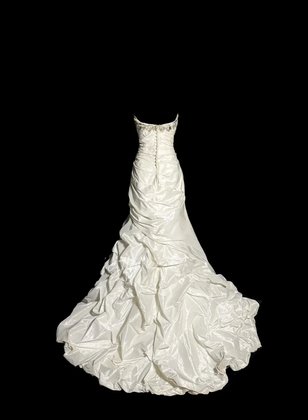 Classy Mermaid Sweetheart Taffeta Ivory Long Wedding Dress Bridal Dresses SD2930