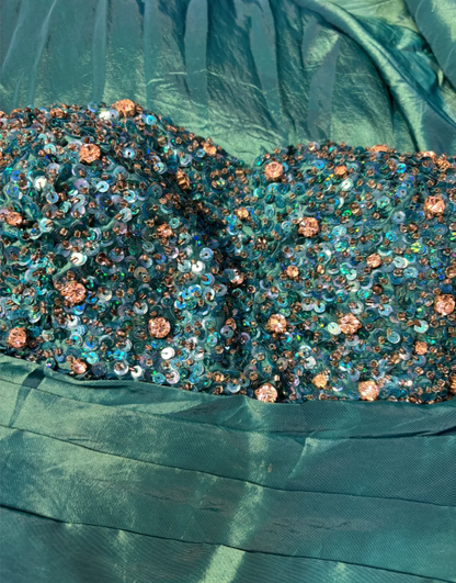 Unique Sweetheart Neck Satin Beaded Mermaid Long Evening Dress Party Gown With Flowers