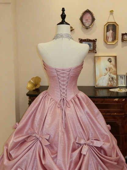 Stunning Ball Gown Pink Sweetheart Pleated Evening Dress Quinceanera Dress 18th Birthday Prom Gown       D5157