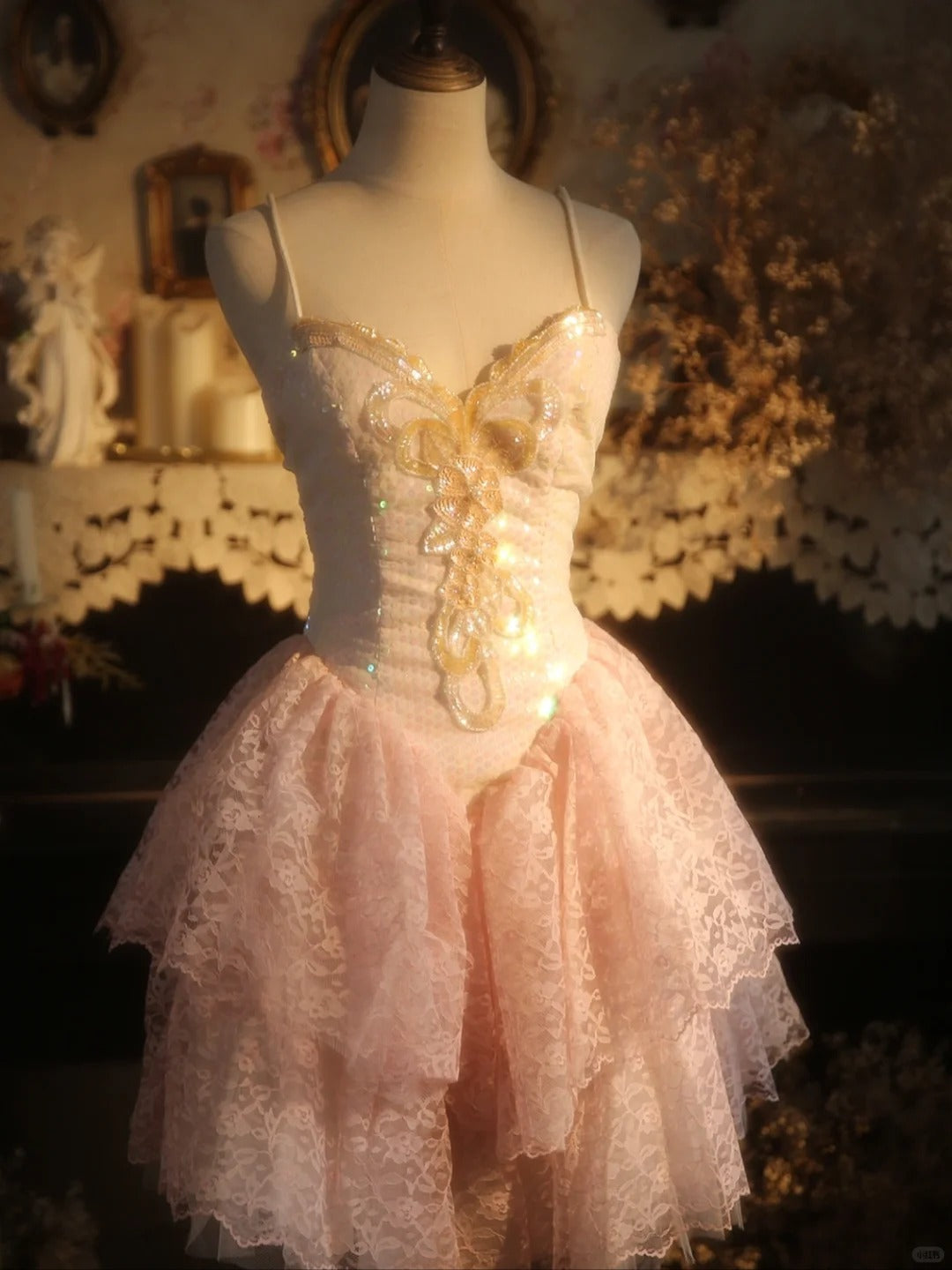 Stunning Homecoming Dress Spaghetti Strap Lace Sequins Dress Back to School Outfits Party Dress  D6404