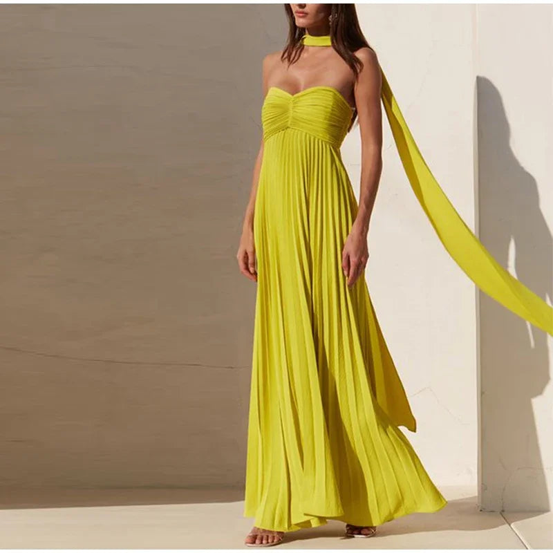Classy A line Sweetheart Chiffon Long Prom Dresses Formal Summer Wedding Guest Dresses Wedding Guest Outfit W0252