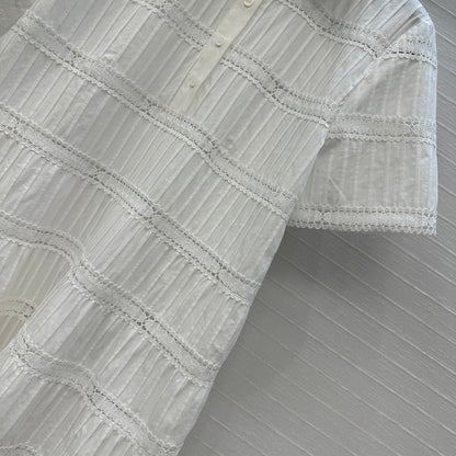 Celine 25 Shirt dress White Cotton