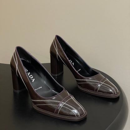 PRA 26SS Pump 70 Chocolate Brown Cowhide 593842